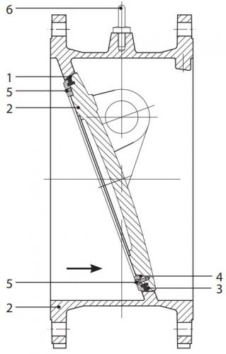 Обратный клапан с наклонным седлом фото 2