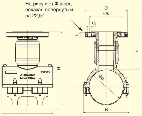 Седелка фланцевая для полиэтиленовых труб фото 2